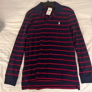 Brand new long sleeve striped polo. Men’s small.